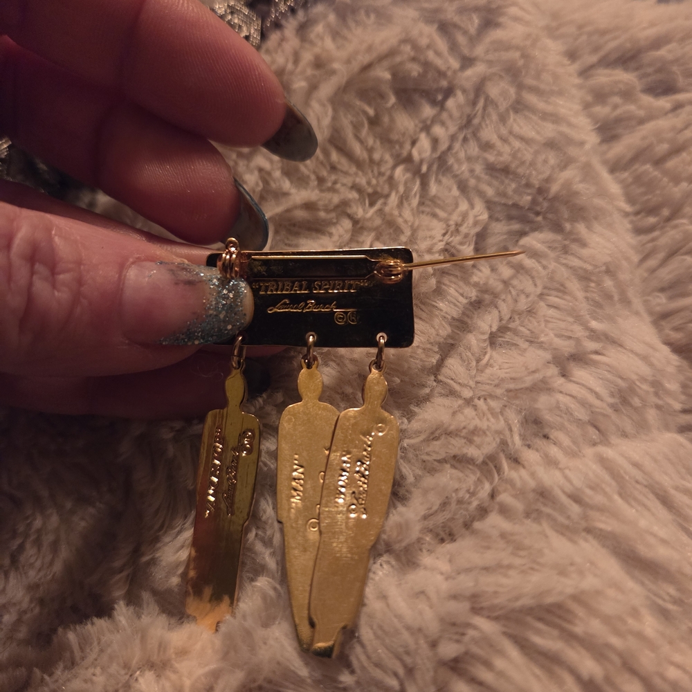 Traibal Spirit Earrings And Brooch Ansestor Collecton Laura Birch!!!!! - Picture 5 of 10